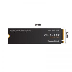 Ổ CỨNG SSD WD SN770 BLACK 500GB M.2 2280 PCIE NVME 4X4 (ĐỌC 5000MB/S - GHI 4000MB/S) - (WDS500G3X0E)
